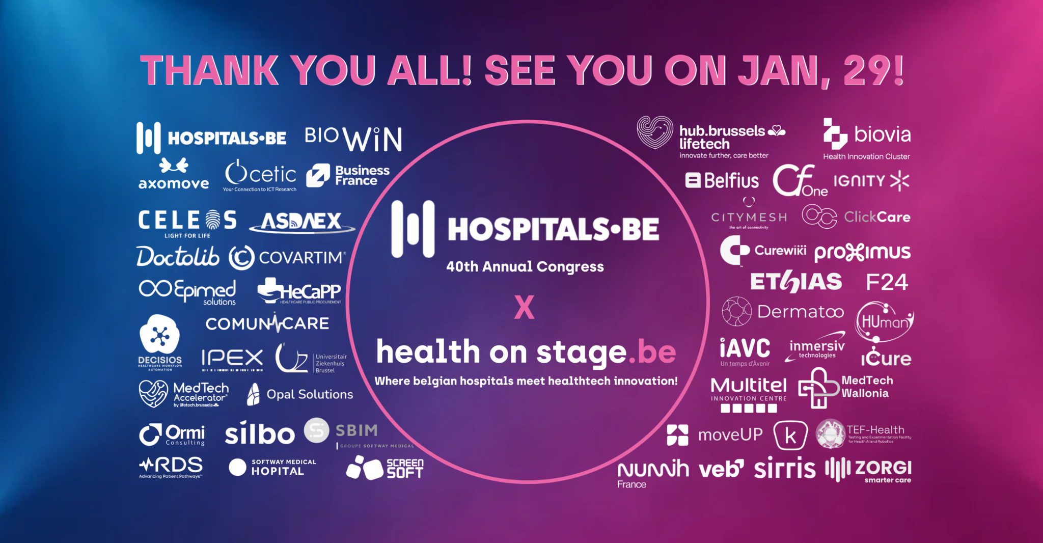 Tous les sponsors du Congrès 2026 - health on stage